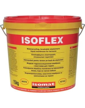 ISOFLEX Ελαστομερές Ακρυλικό Επαλειφόμενο Στεγανωτικό 2 Συστατικών  Λευκό 15KG